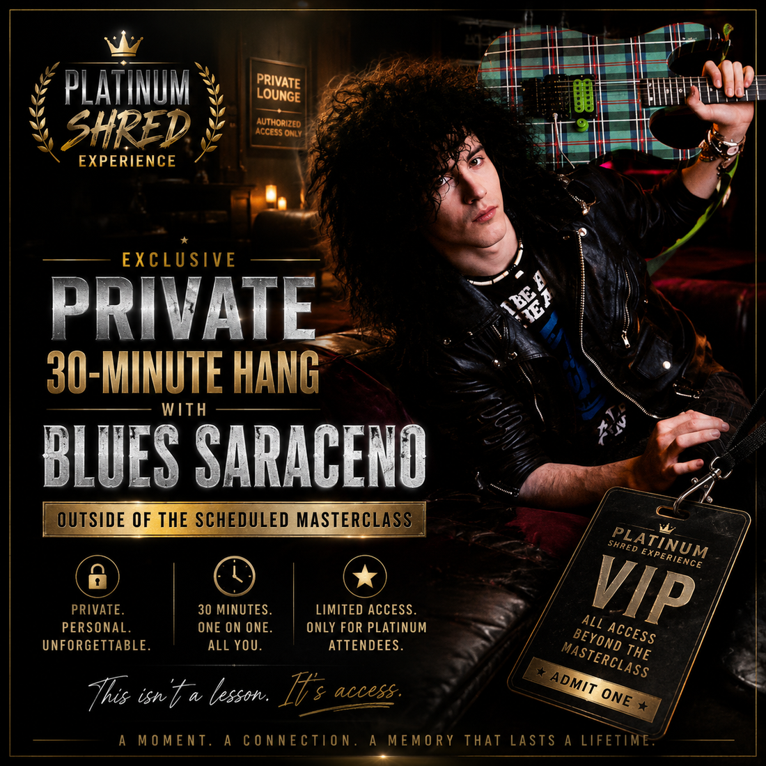 Blues Saraceno Masterclass - Platinum Shred Experience Ticket