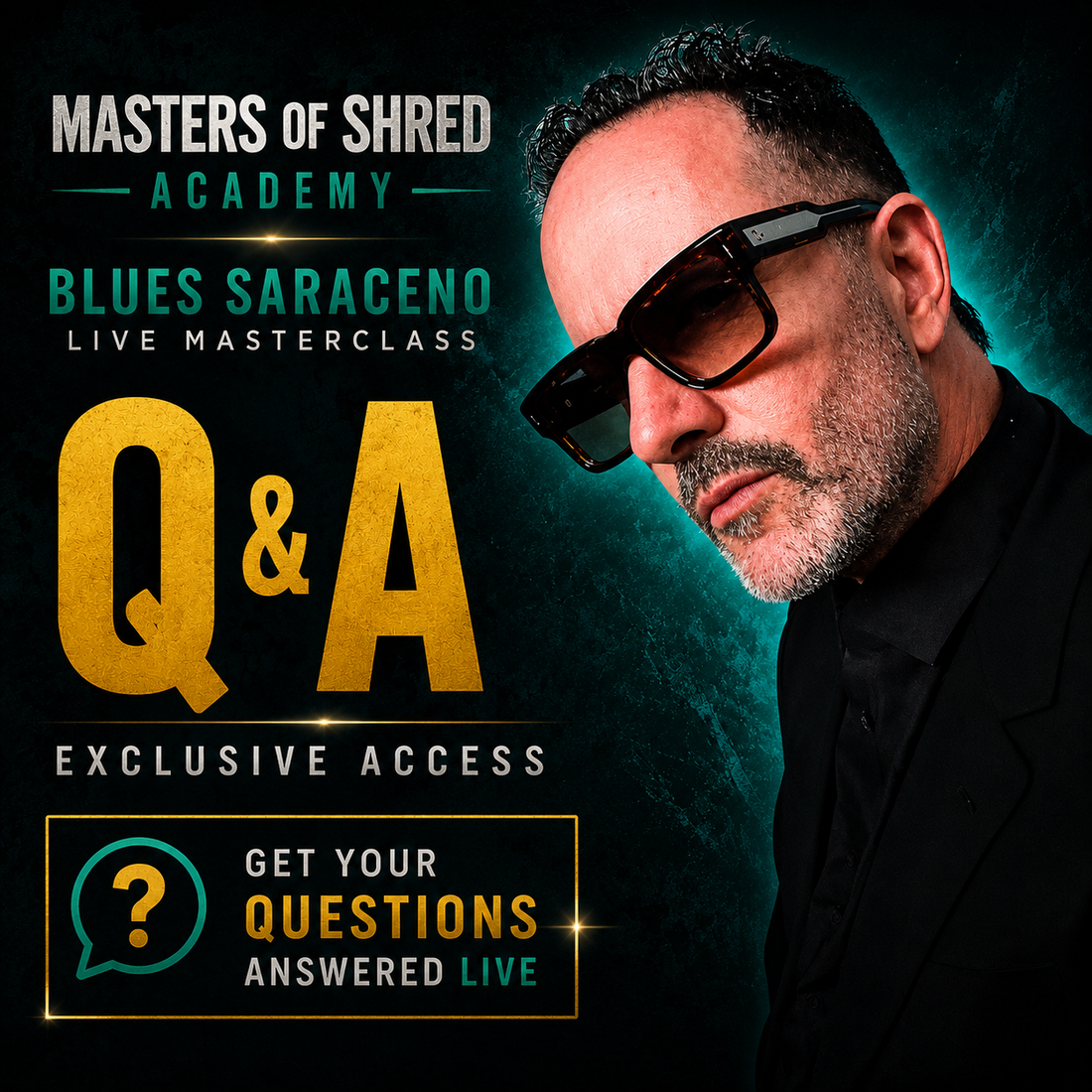 Blues Saraceno Masterclass - VIP Shred Package Ticket
